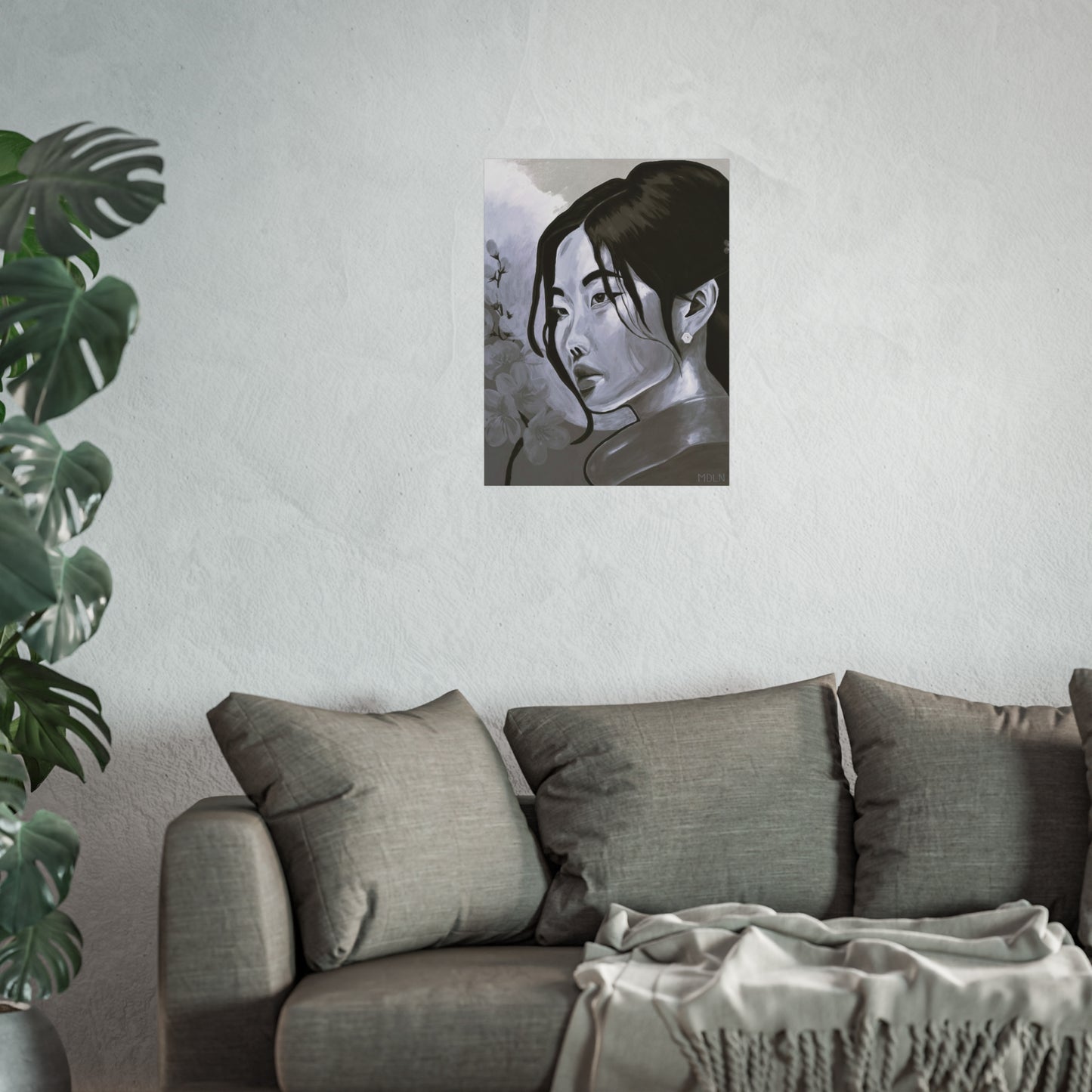 Blossom Black & White Giclée Art Print