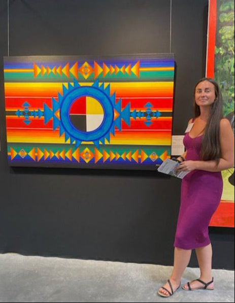 Madeleine with Indigenous Hard Drive