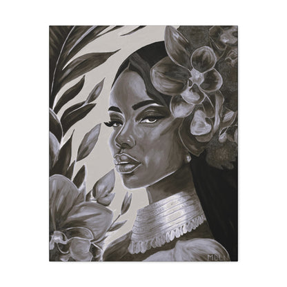 Adorned Black & White Canvas Print