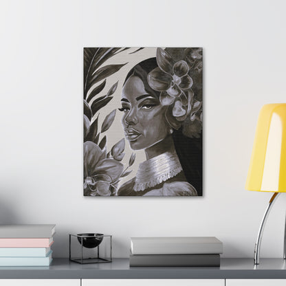 Adorned Black & White Canvas Print