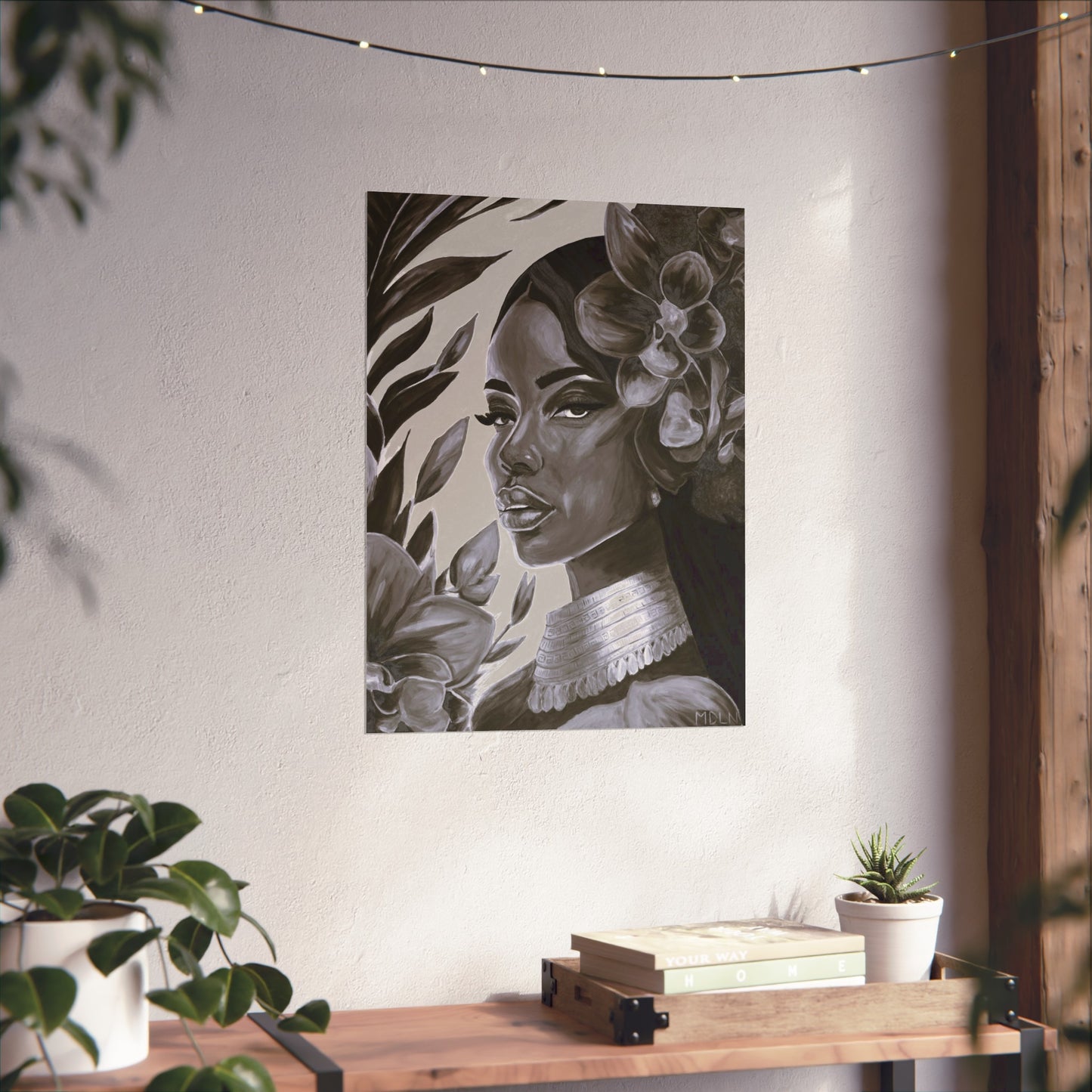 Adorned Black & White Giclée Art Print