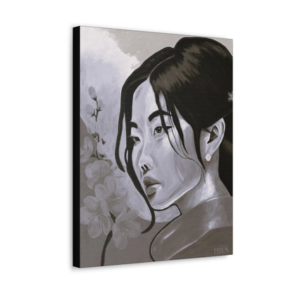 Blossom Black & White Canvas Print