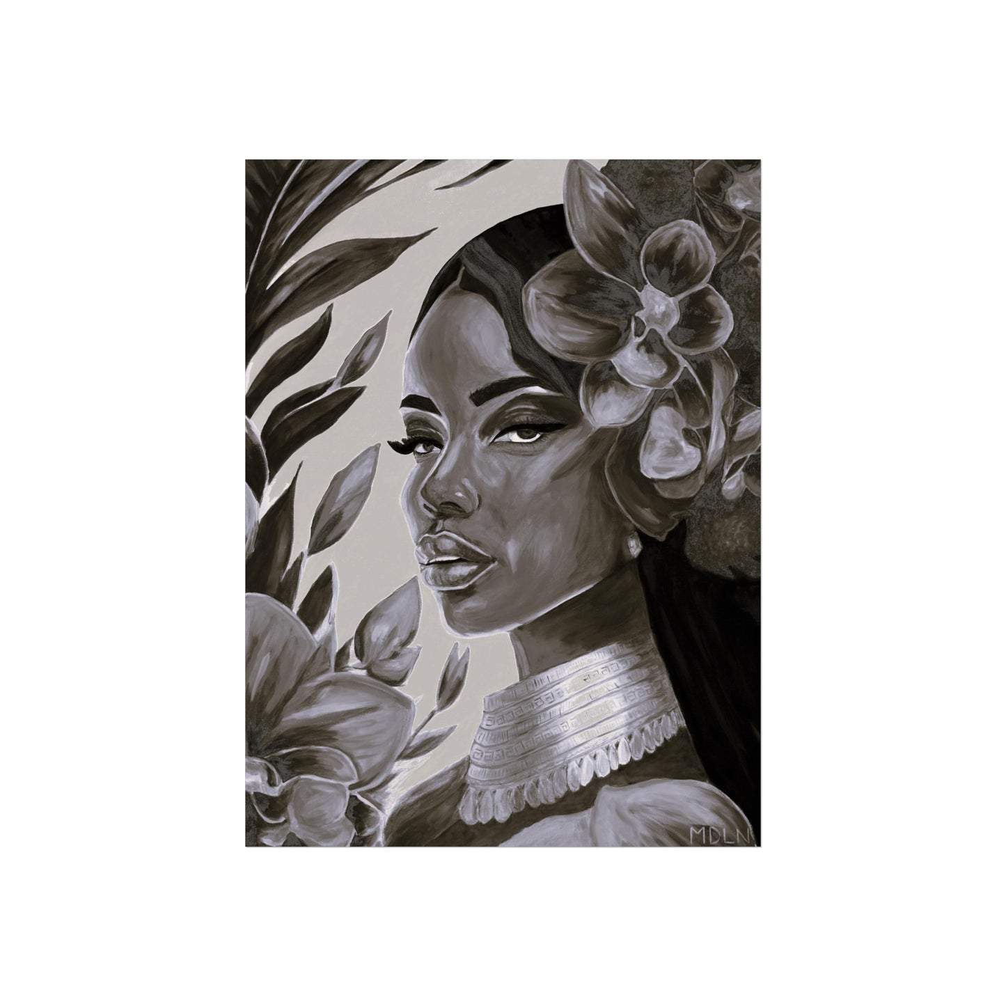 Adorned Black & White Giclée Art Print