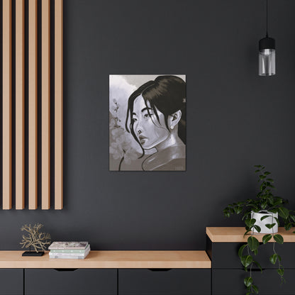 Blossom Black & White Canvas Print