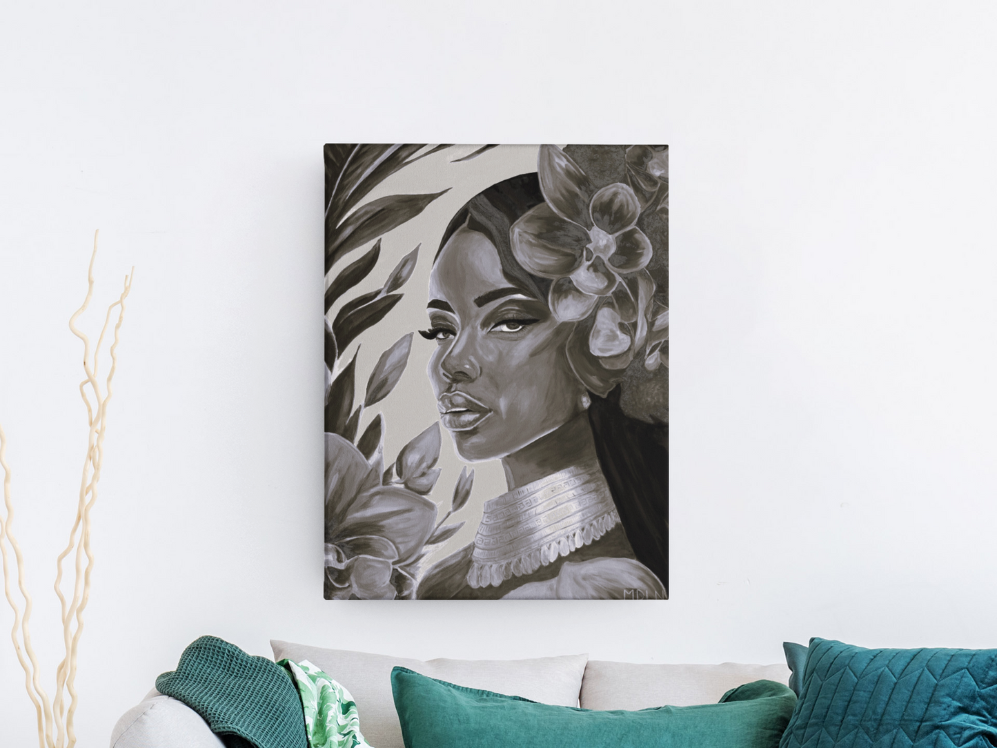 Adorned Black & White Giclée Art Print