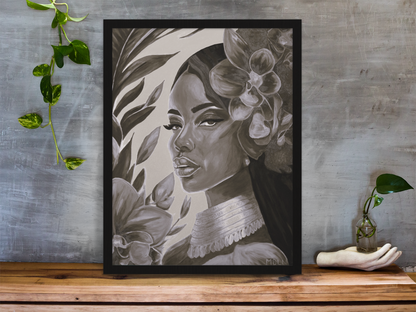 Adorned Black & White Canvas Print