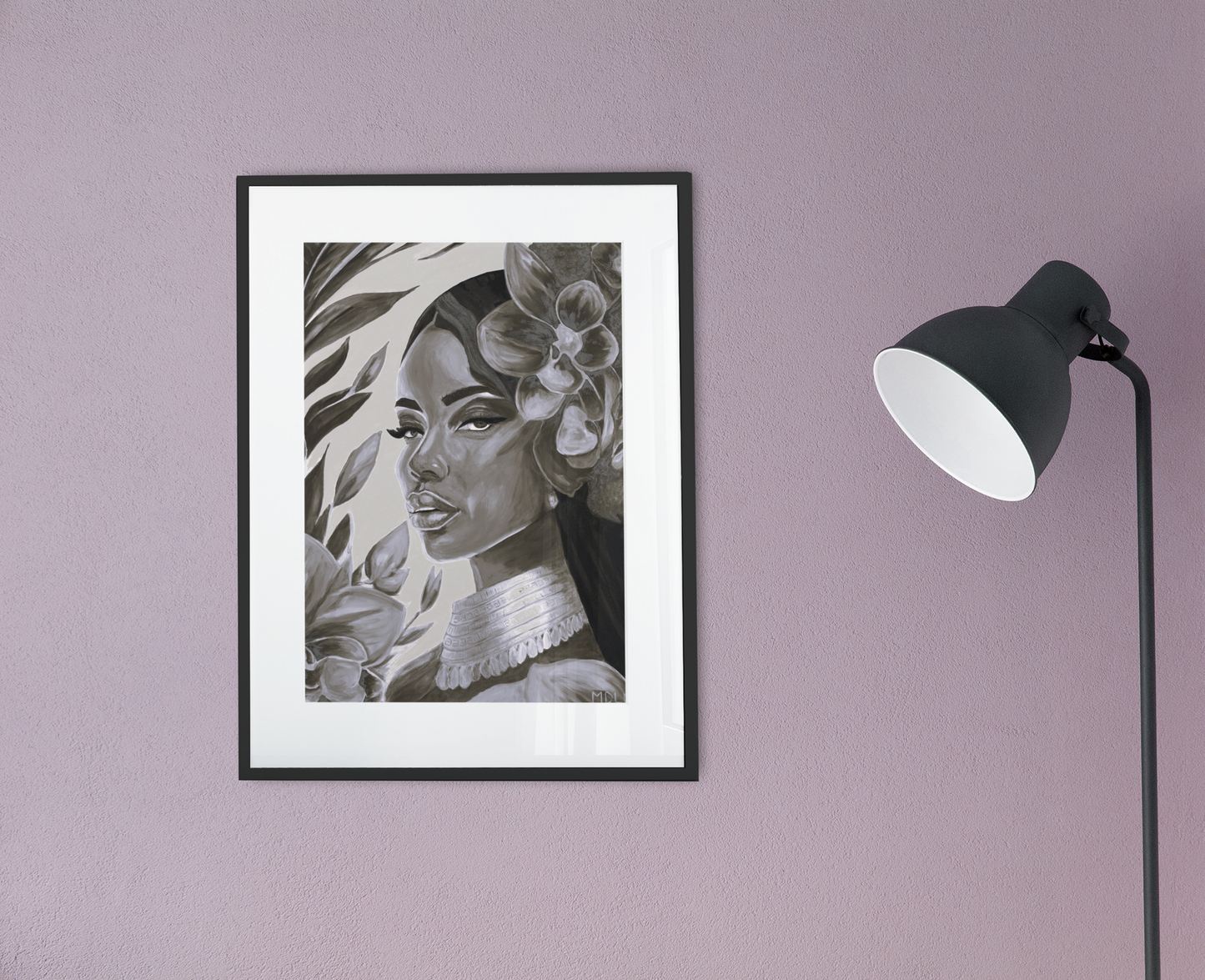 Adorned Black & White Giclée Art Print